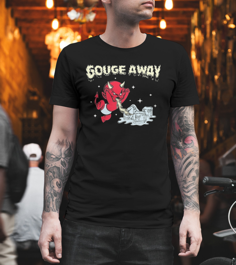 Gouge Away Hot Stuff Red Devil Melting Ice Cubes T-Shirt