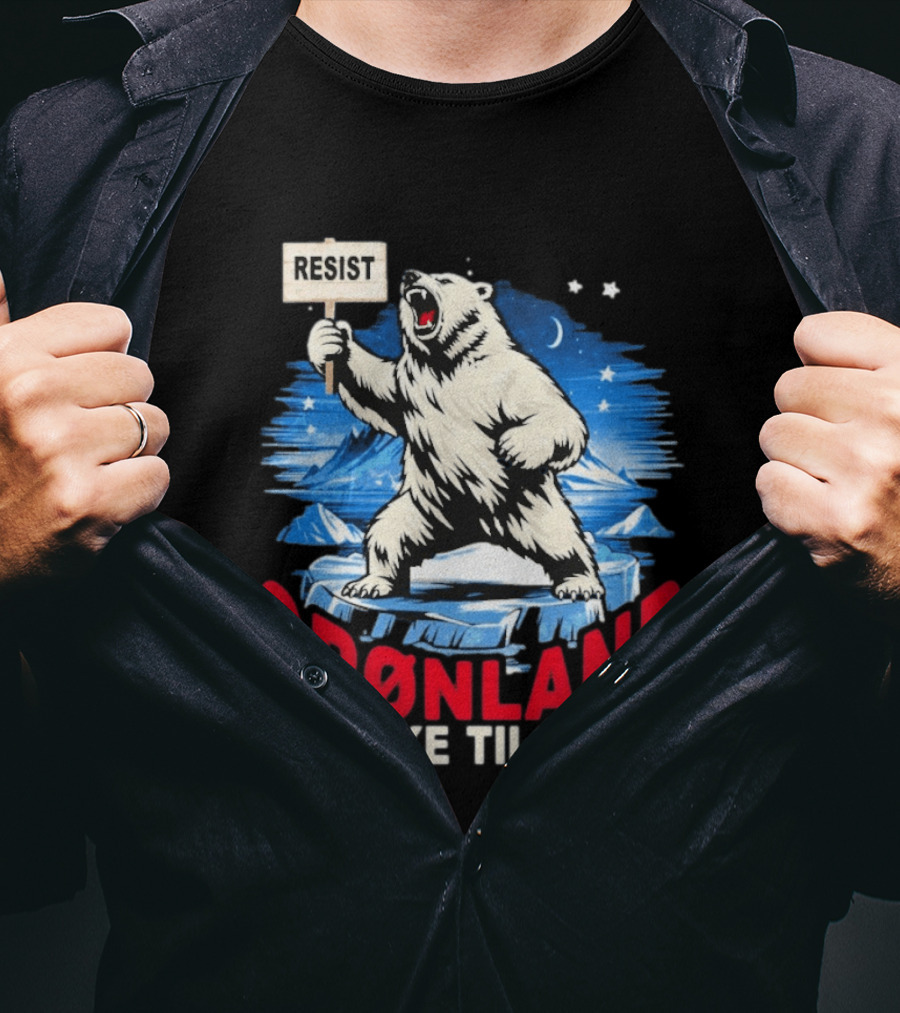 Resist Polar Bear Greenland Er Ikke Til Salg T-Shirt