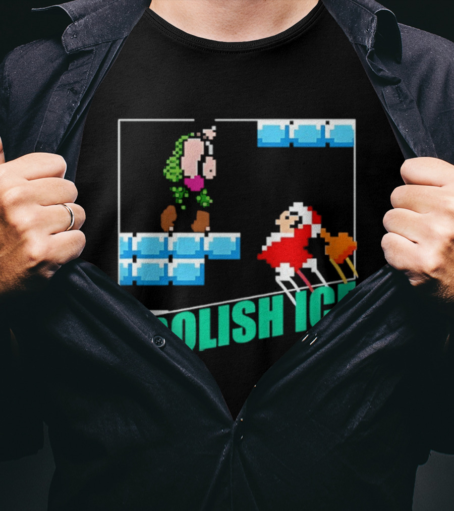 Abolish ICE Super Mario Style Pixel Art USA Retro Gaming T-Shirt