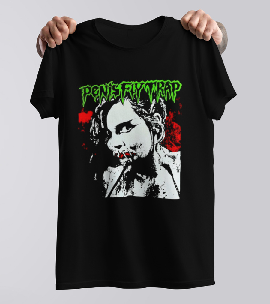 Penis Flytrap Horror Aesthetic Red Green T-Shirt