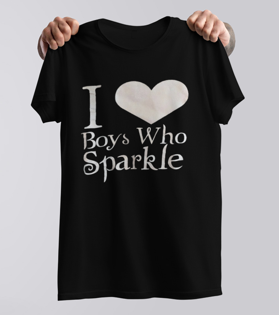 I Love Boys Who Sparkle Twilight Inspired Phrase T-Shirt