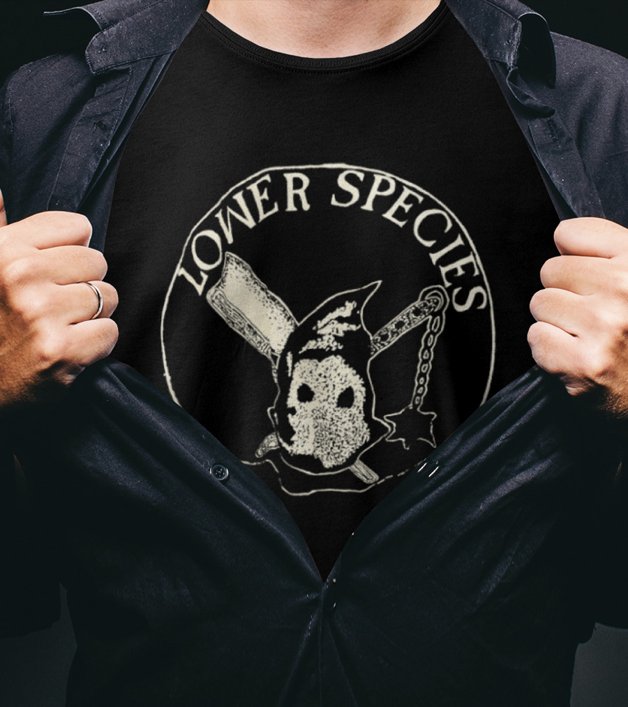 Lower Species Skull With Bat And Chain T-Shirt