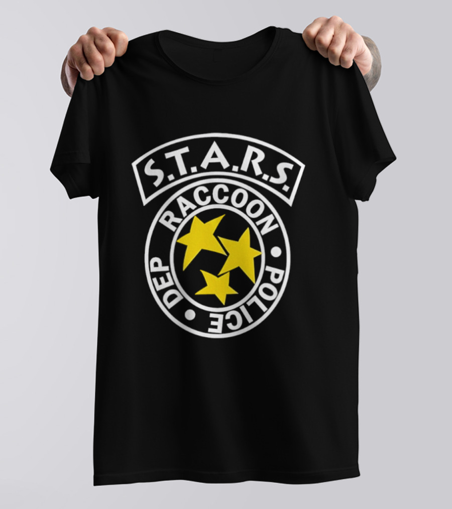 S.T.A.R.S. Raccoon Police Department Badge Style With Stars T-Shirt