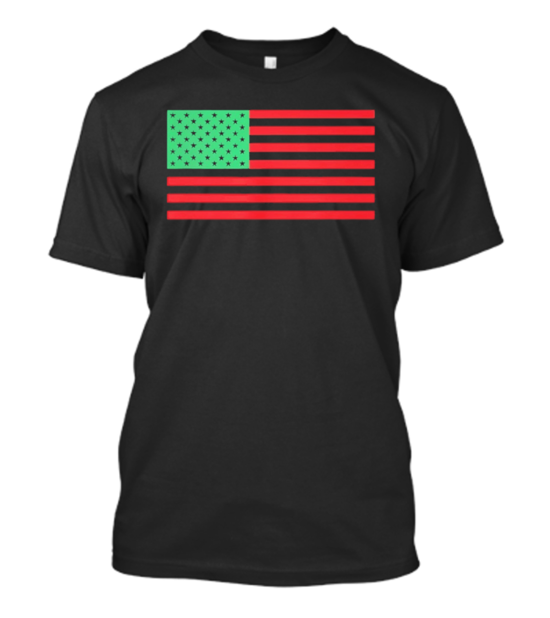 African American Red Green Black Flag T-Shirt