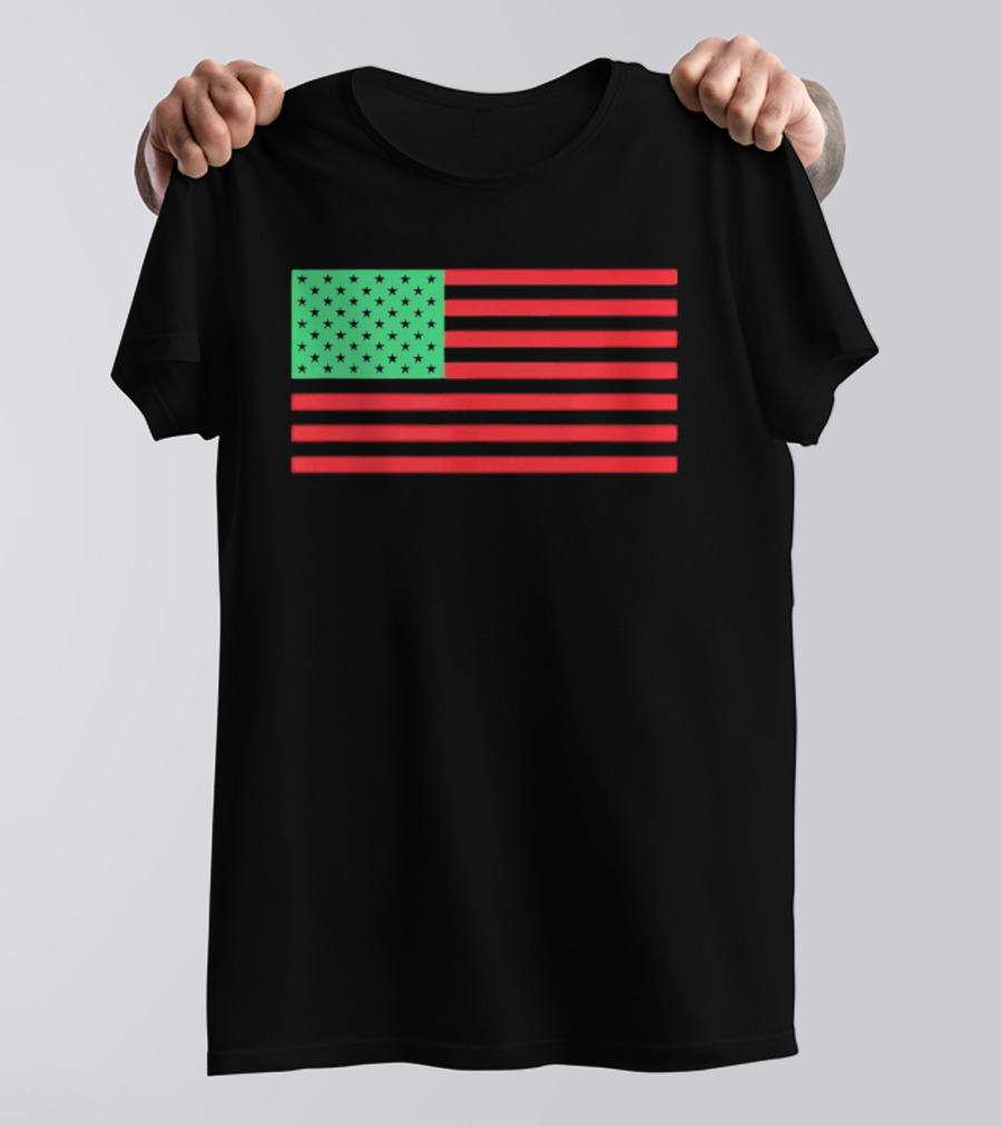 African American Red Green Black Flag T-Shirt