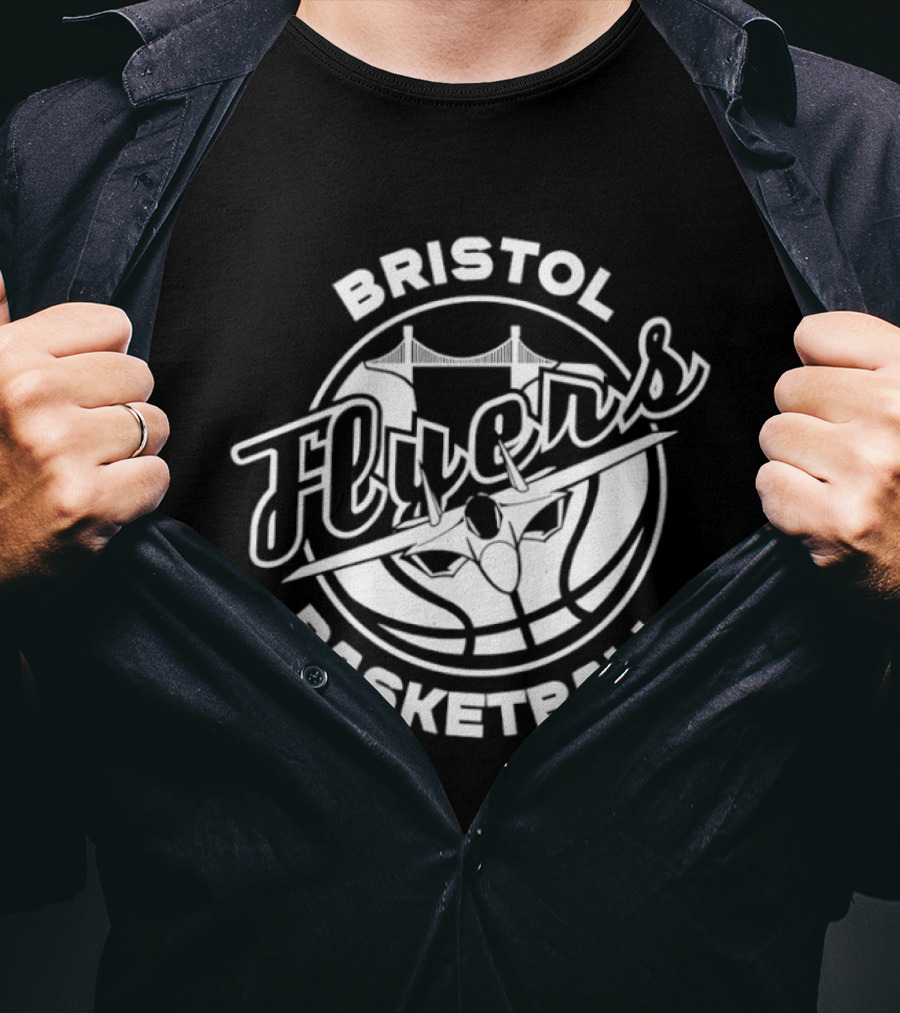 Bristol Flyers Basketball Team Logo Circle T-Shirt