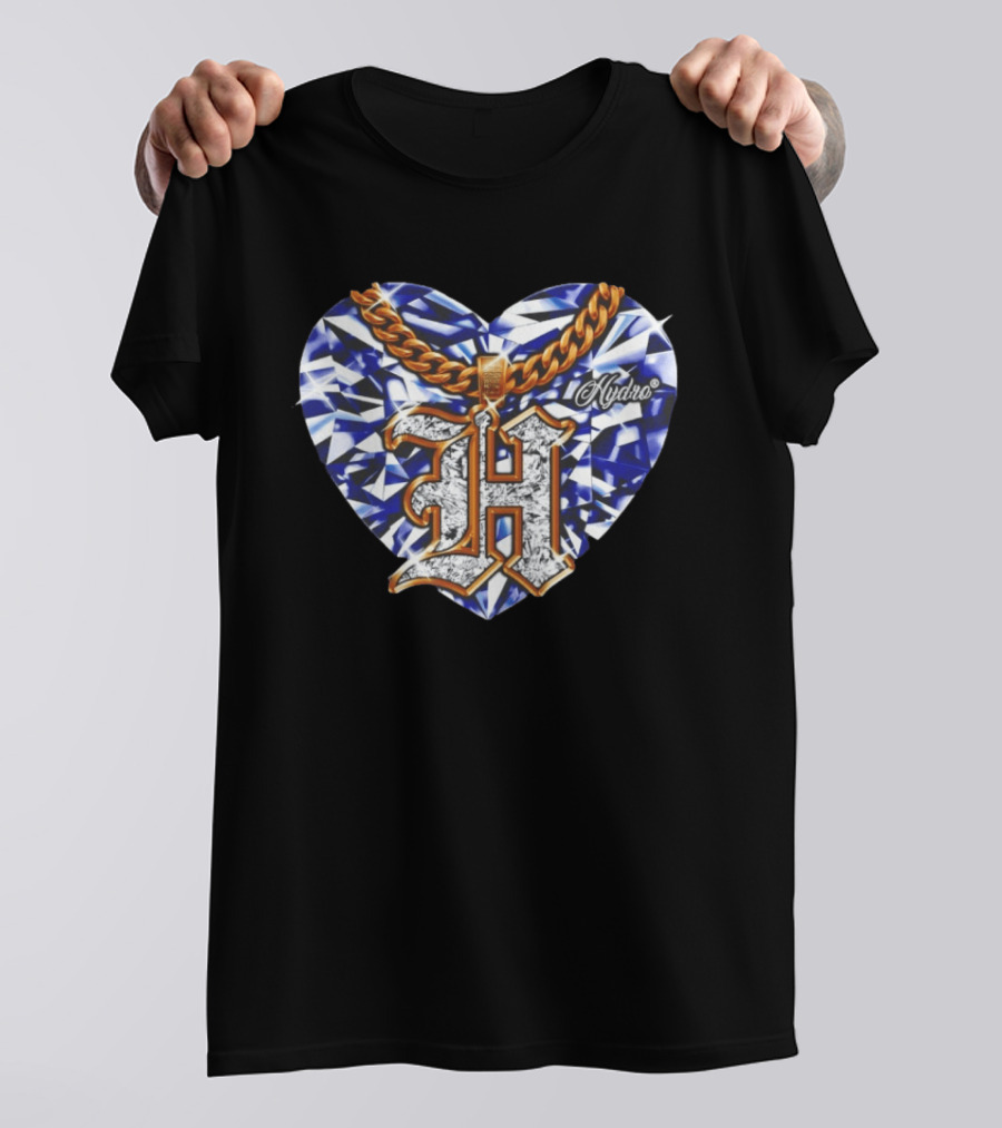 HYDRO Heart Diamond Chain Letter H T-Shirt