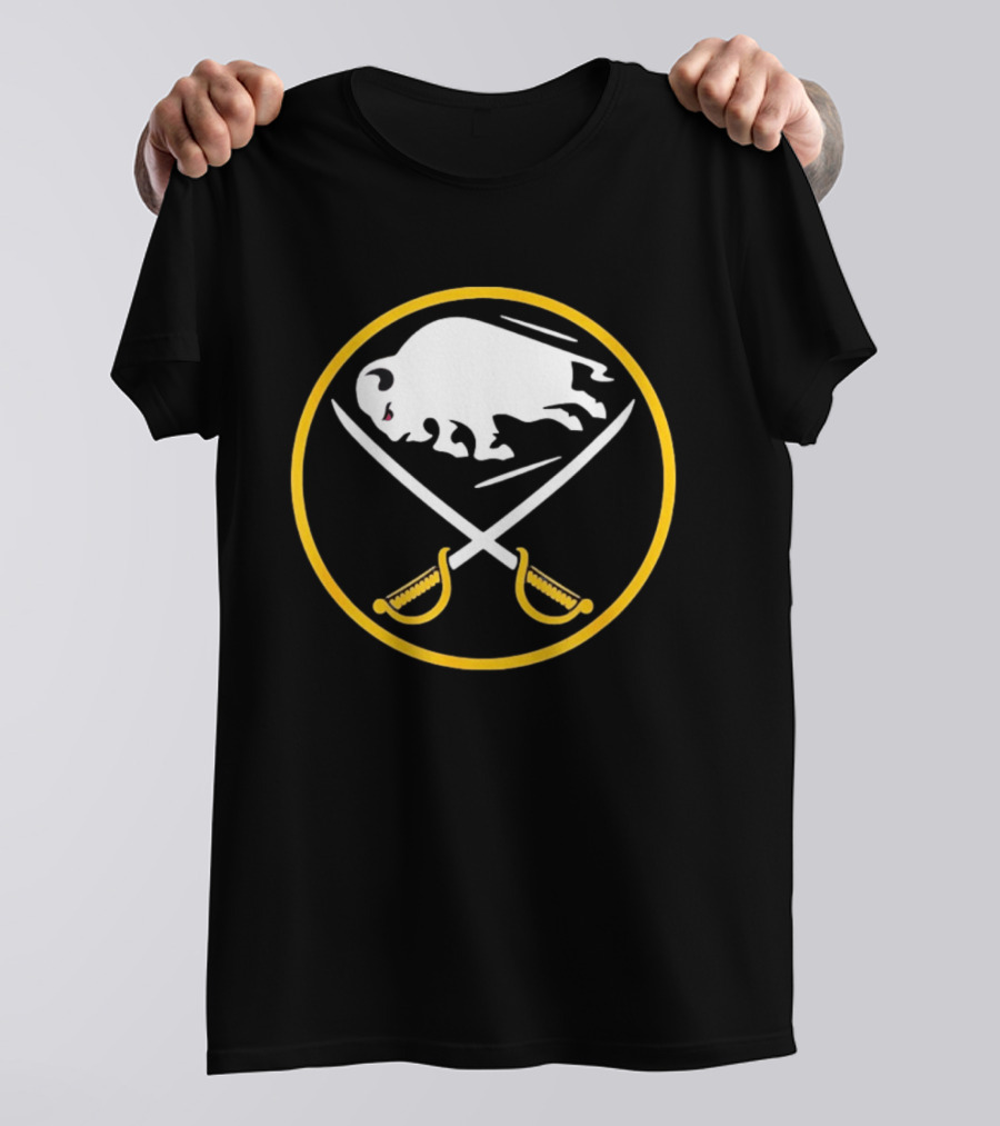 Buffalo Bills Sabres Crossed Swords Royal T-Shirt