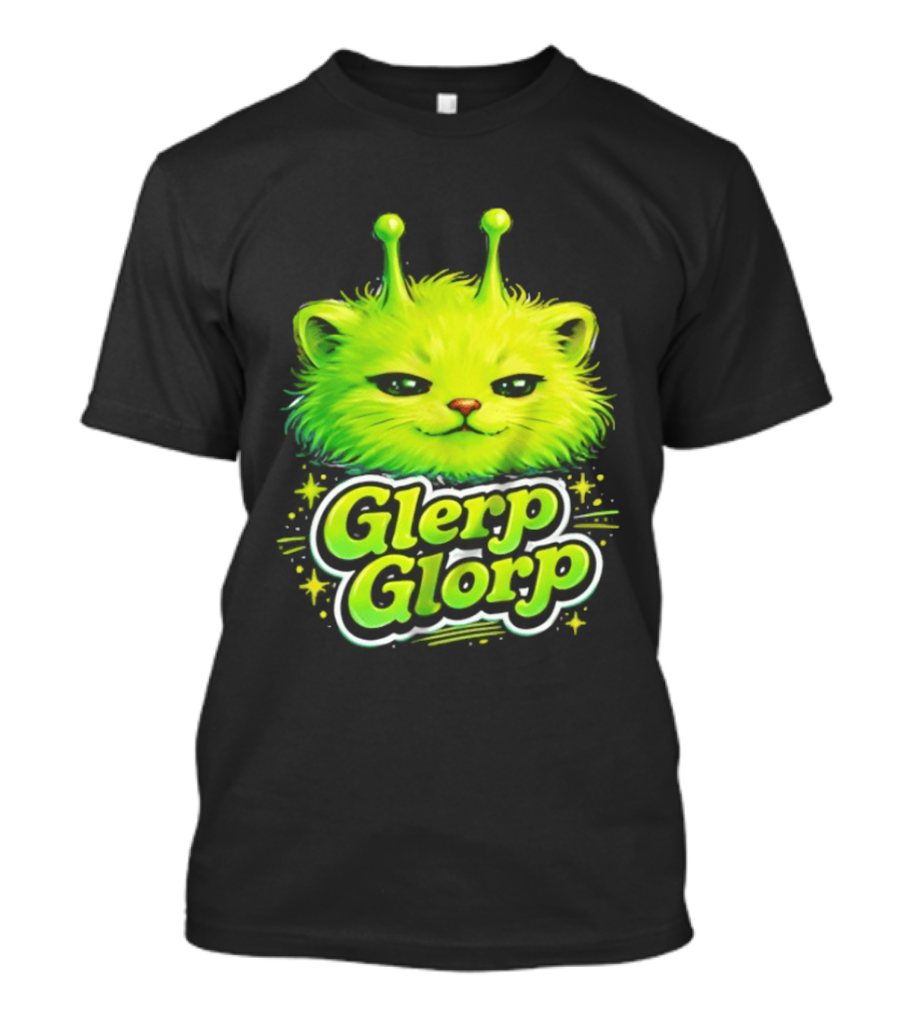 Glerp Glorp Alien Cat Fantasy Creature T-Shirt