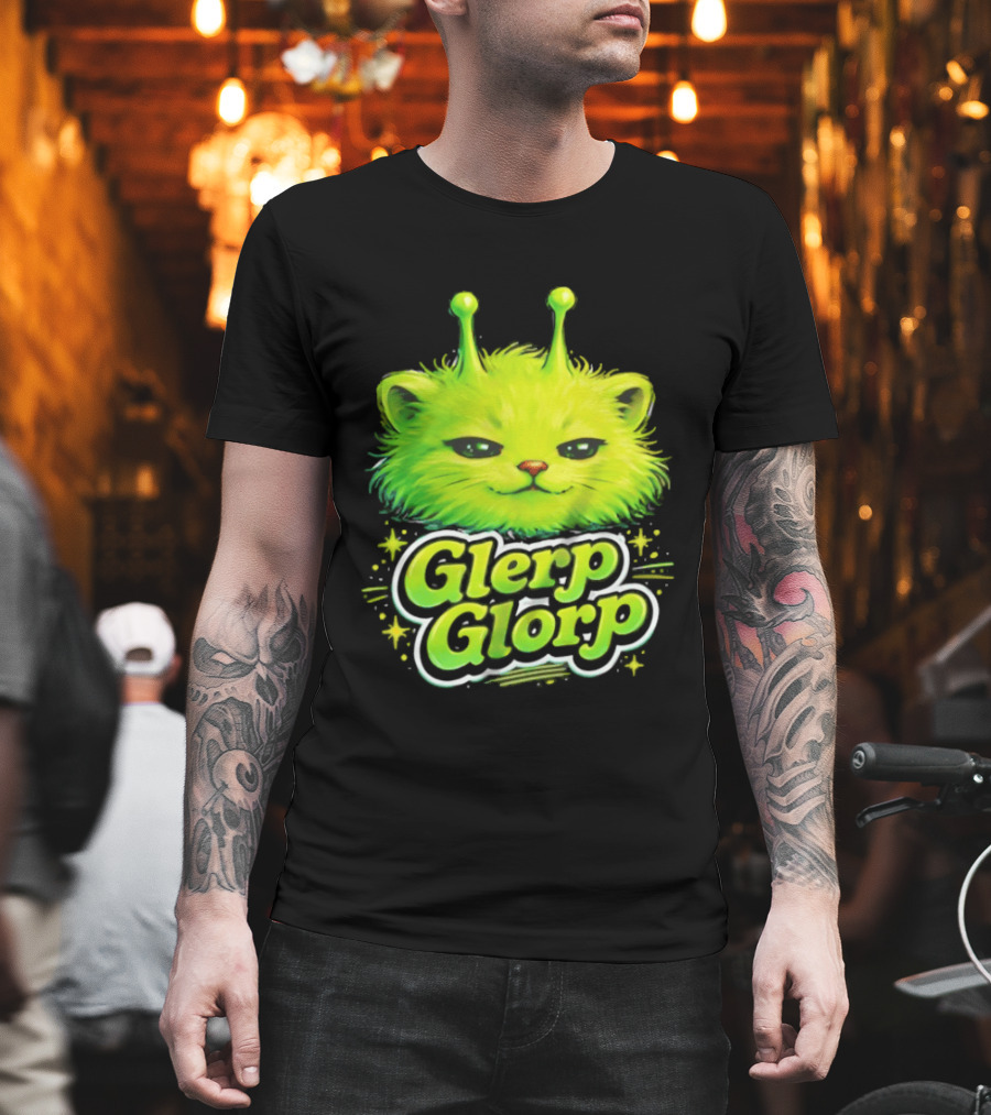 Glerp Glorp Alien Cat Fantasy Creature T-Shirt