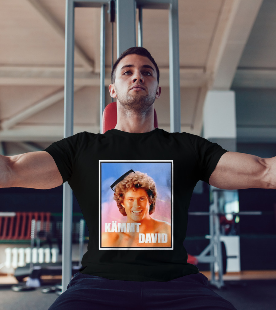 Kämmt David Lustiger Satire Spruch Retro Filmstar Kamm T-Shirt