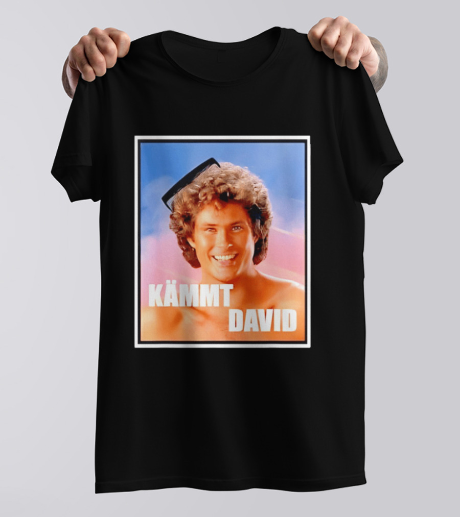 Kämmt David Lustiger Satire Spruch Retro Filmstar Kamm T-Shirt