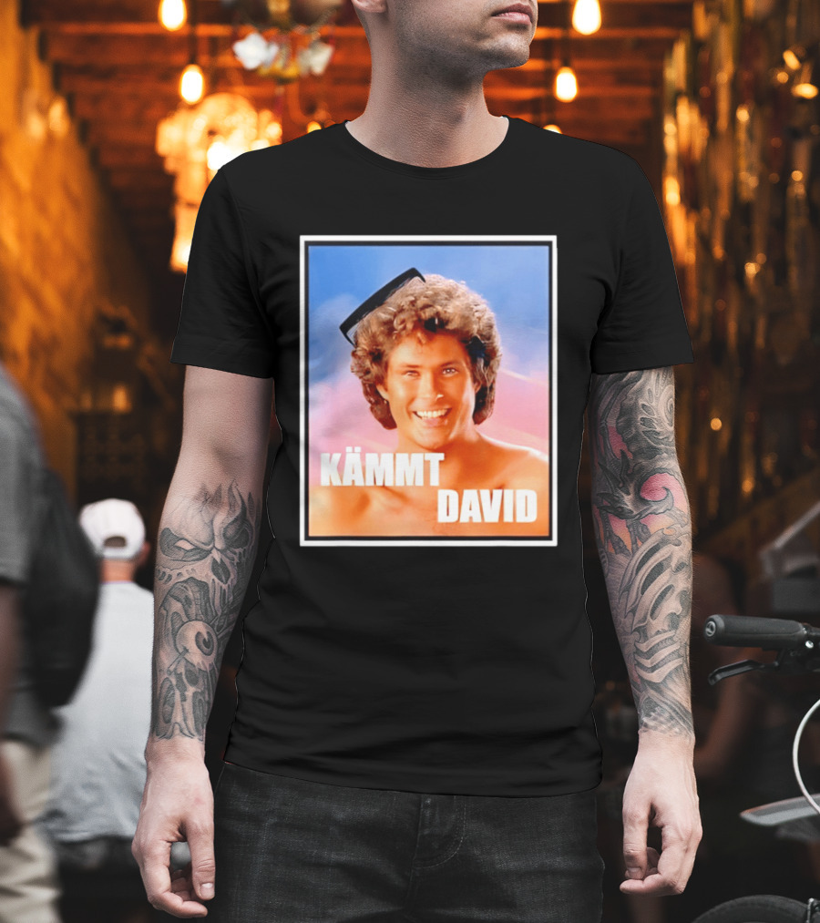Kämmt David Lustiger Satire Spruch Retro Filmstar Kamm T-Shirt