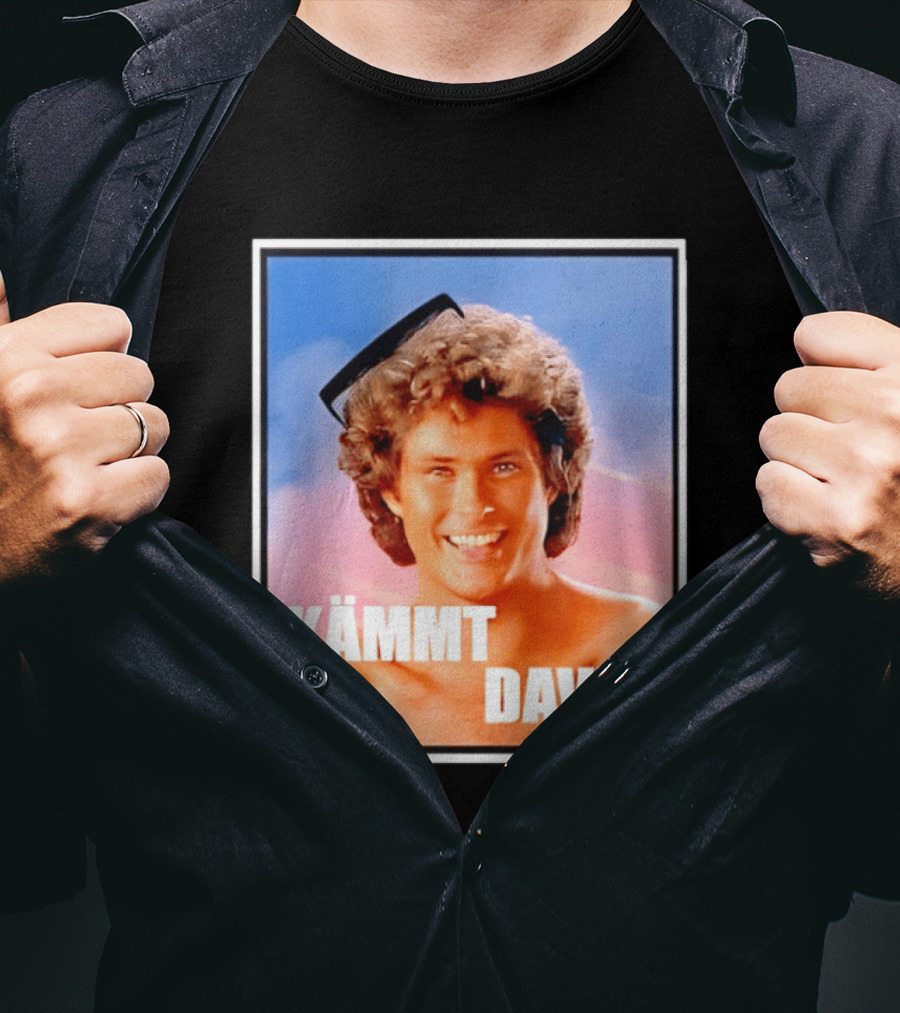 Kämmt David Lustiger Satire Spruch Retro Filmstar Kamm T-Shirt