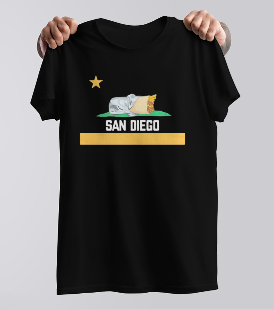 San Diego Padres Burrito Star California Baseball Team Fan T-Shirt