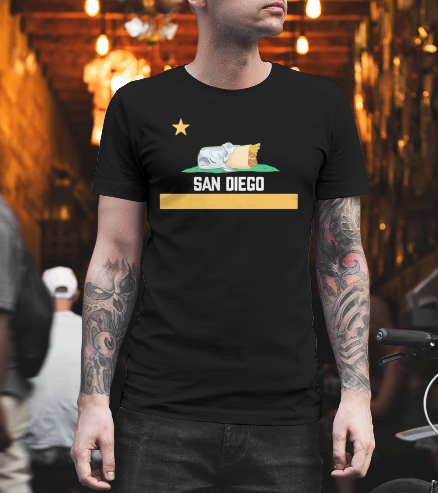San Diego Padres Burrito Star California Baseball Team Fan T-Shirt