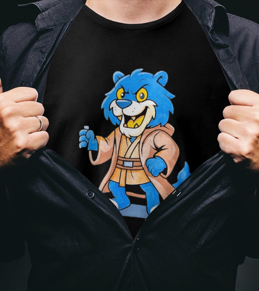 Star Wars Jedi Lion Wearing Robe New York Islanders Hockey T-Shirt