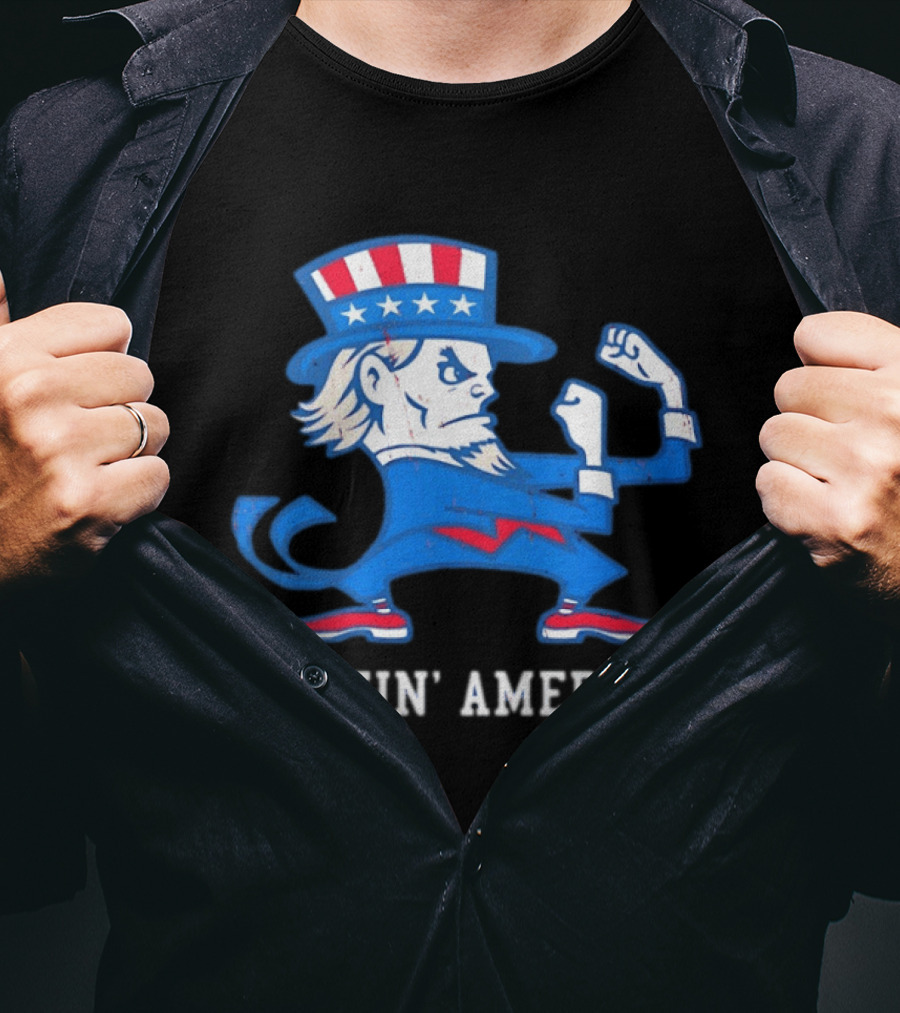 Uncle Sam Fightin' American Patriotic Boxing T-Shirt