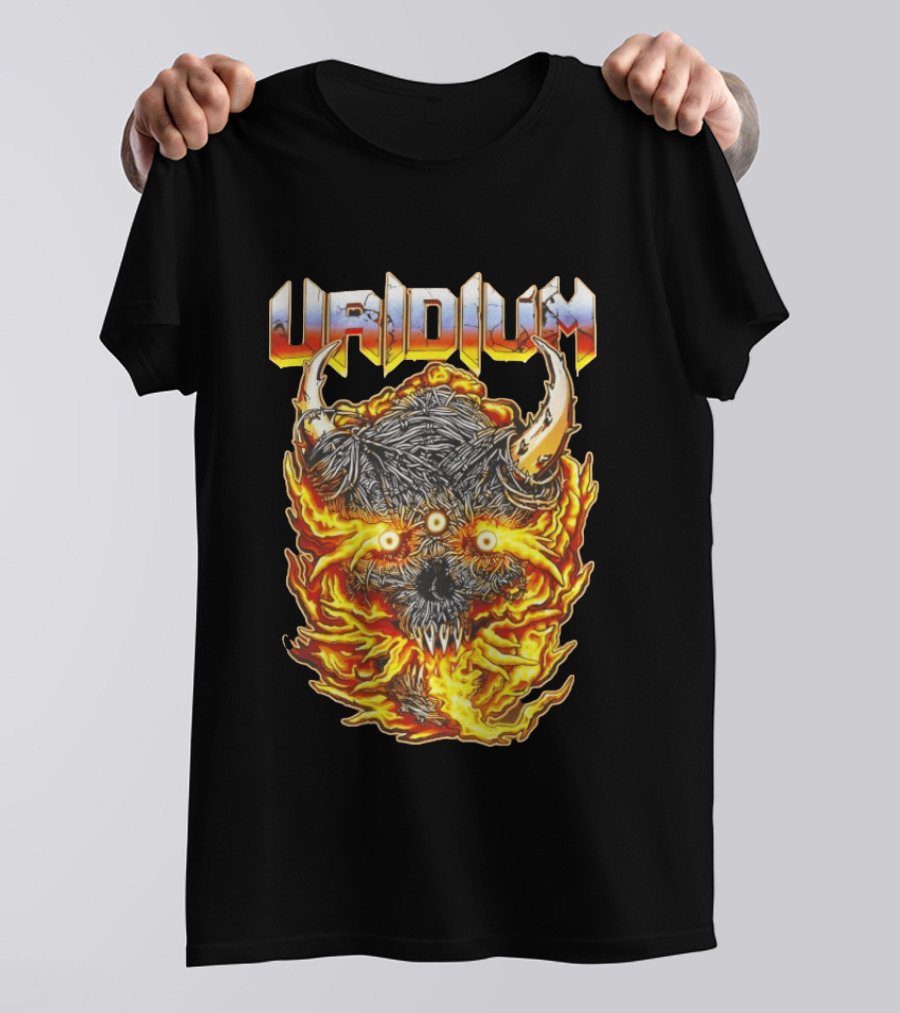 Uridium Heavy Metal Fiery Demon T-Shirt