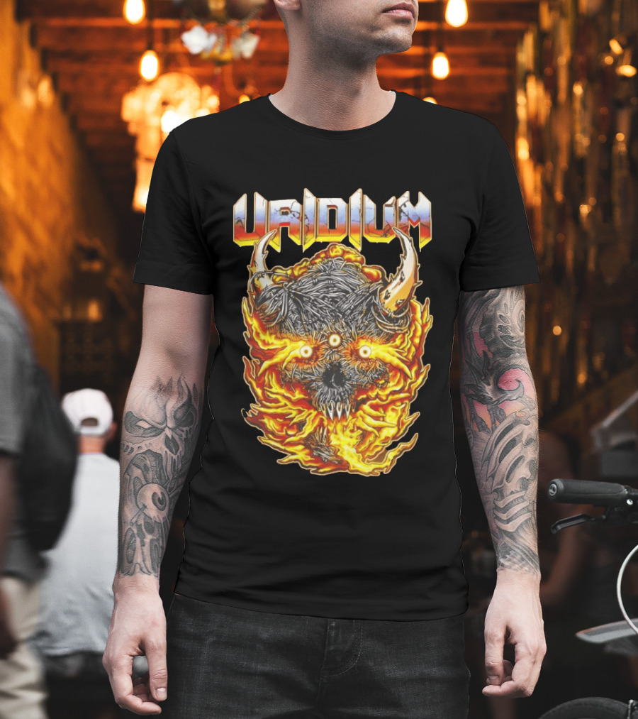 Uridium Heavy Metal Fiery Demon T-Shirt