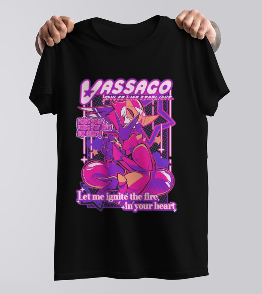 Vassago Pulse Like Starlight Raise Your Voice For Love My Dear Let Me Ignite The Fire In Your Heart T-Shirt