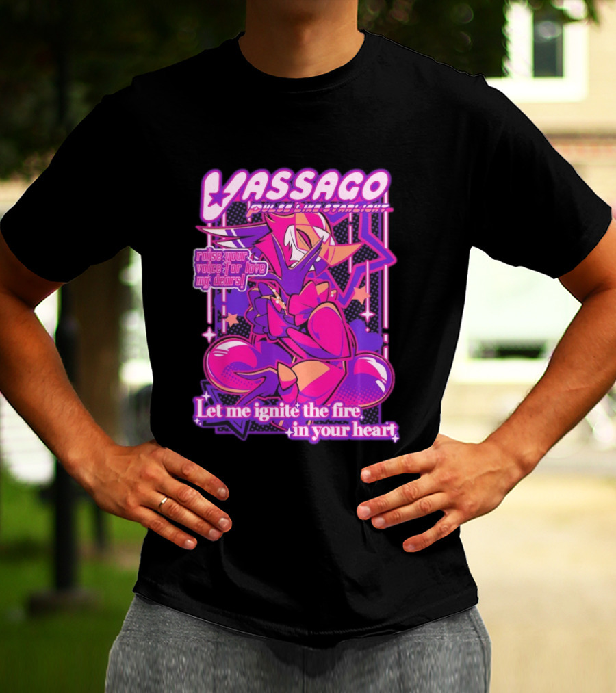 Vassago Pulse Like Starlight Raise Your Voice For Love My Dear Let Me Ignite The Fire In Your Heart T-Shirt