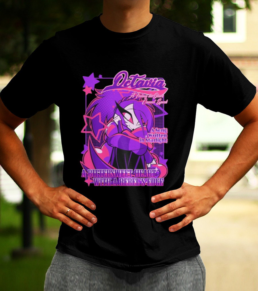 Octavia A Feeling The Stars Cannot Speak A Song Written In Starlight A Bittersweet Heart With A Rebel's Edge T-Shirt