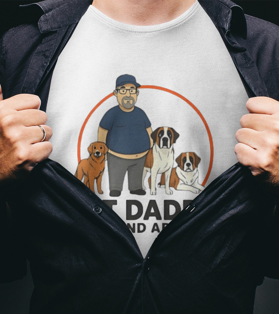 Fat Daddy Tees And Apparel Man With Dogs T-Shirt