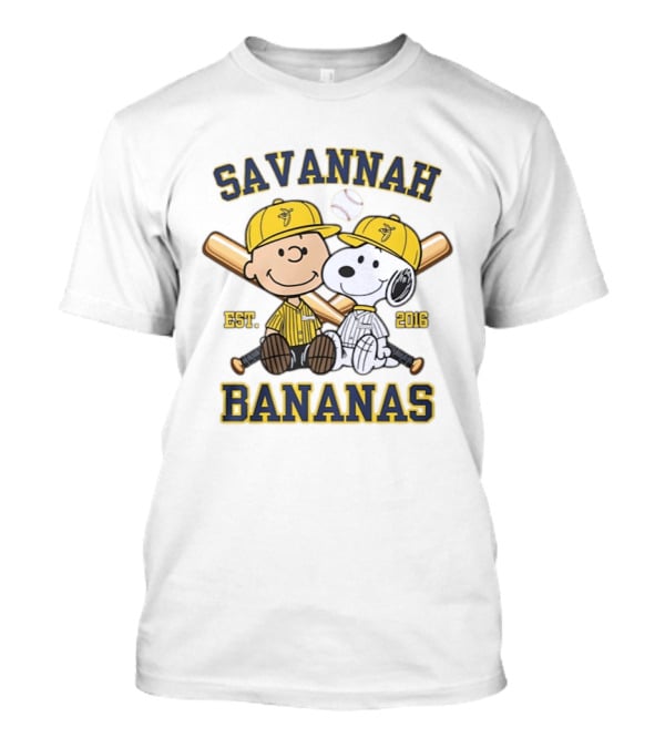 Savannah Bananas Charlie Brown And Snoopy Est 2016 T-Shirt