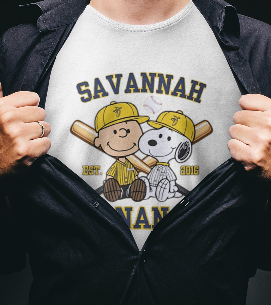 Savannah Bananas Charlie Brown And Snoopy Est 2016 T-Shirt