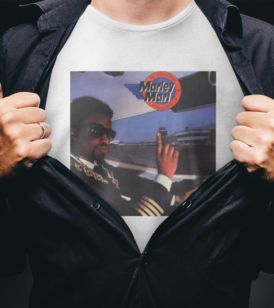Marley Marl In Control Volume 1 Iconic Hip Hop DJ In Pilot Uniform T-Shirt