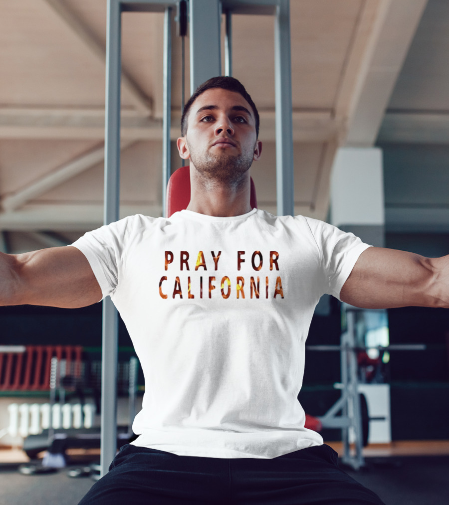 Pray For California Wildfire Support Flames T-Shirt