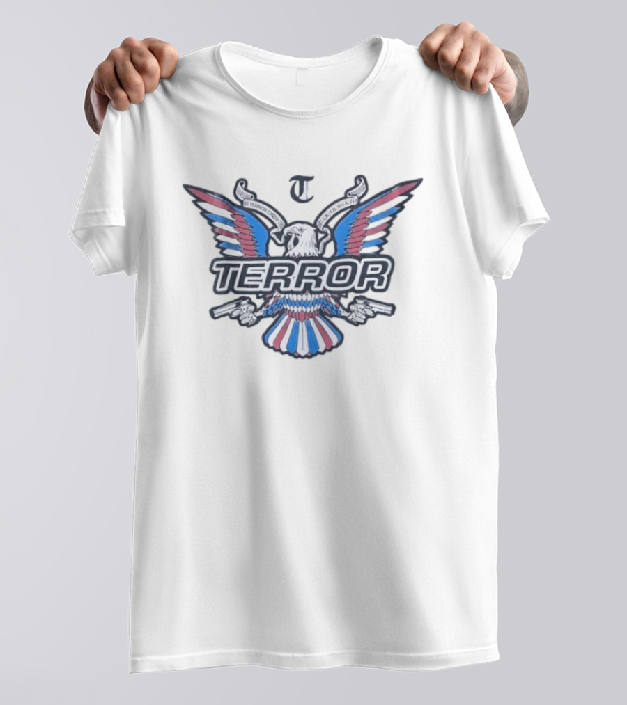 Terror Crew Eagle Two Guns Flata RVA Winged T-Shirt