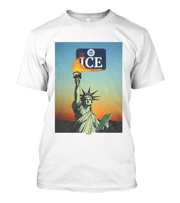 Statue Of Liberty Abolish ICE Protest Lady Liberty Anti Fascist Rally T-Shirt