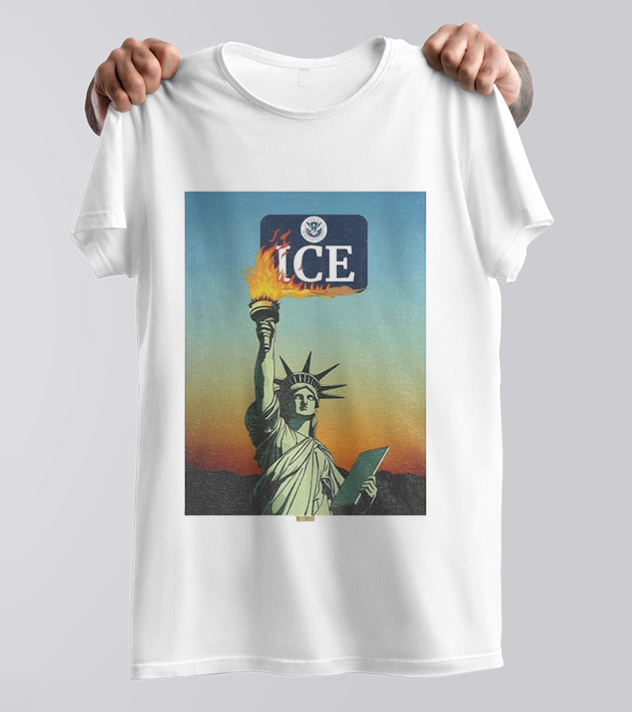 Statue Of Liberty Abolish ICE Protest Lady Liberty Anti Fascist Rally T-Shirt
