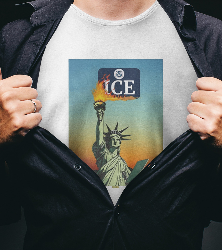Statue Of Liberty Abolish ICE Protest Lady Liberty Anti Fascist Rally T-Shirt