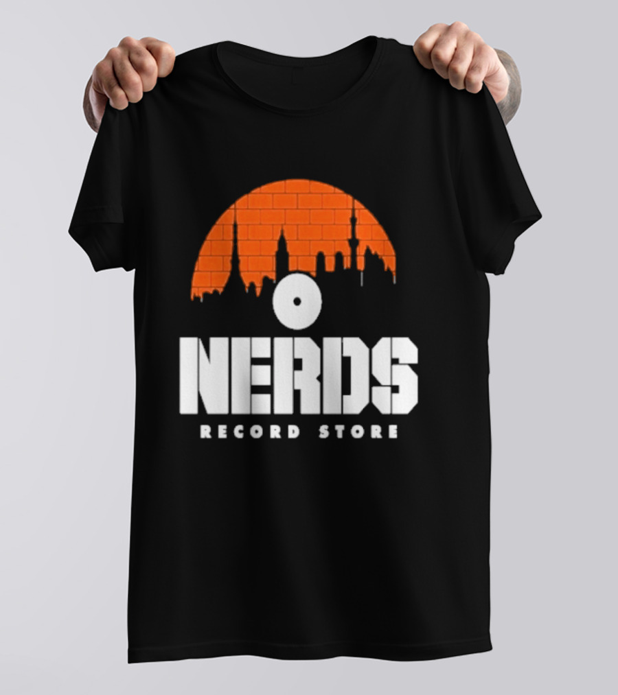 Nerds Record Store Brick Vinyl Drip T-Shirt