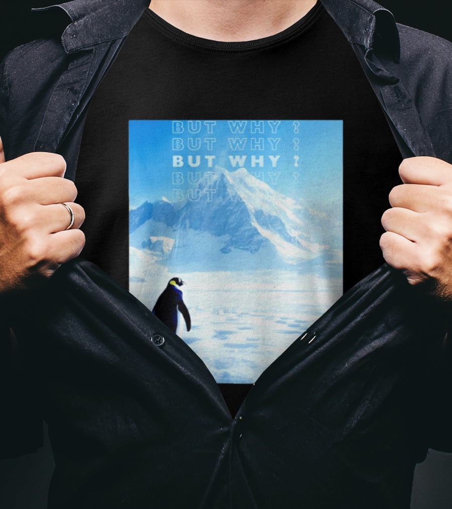 Penguin But Why Head Towards The Mountains Motivational T-Shirt
