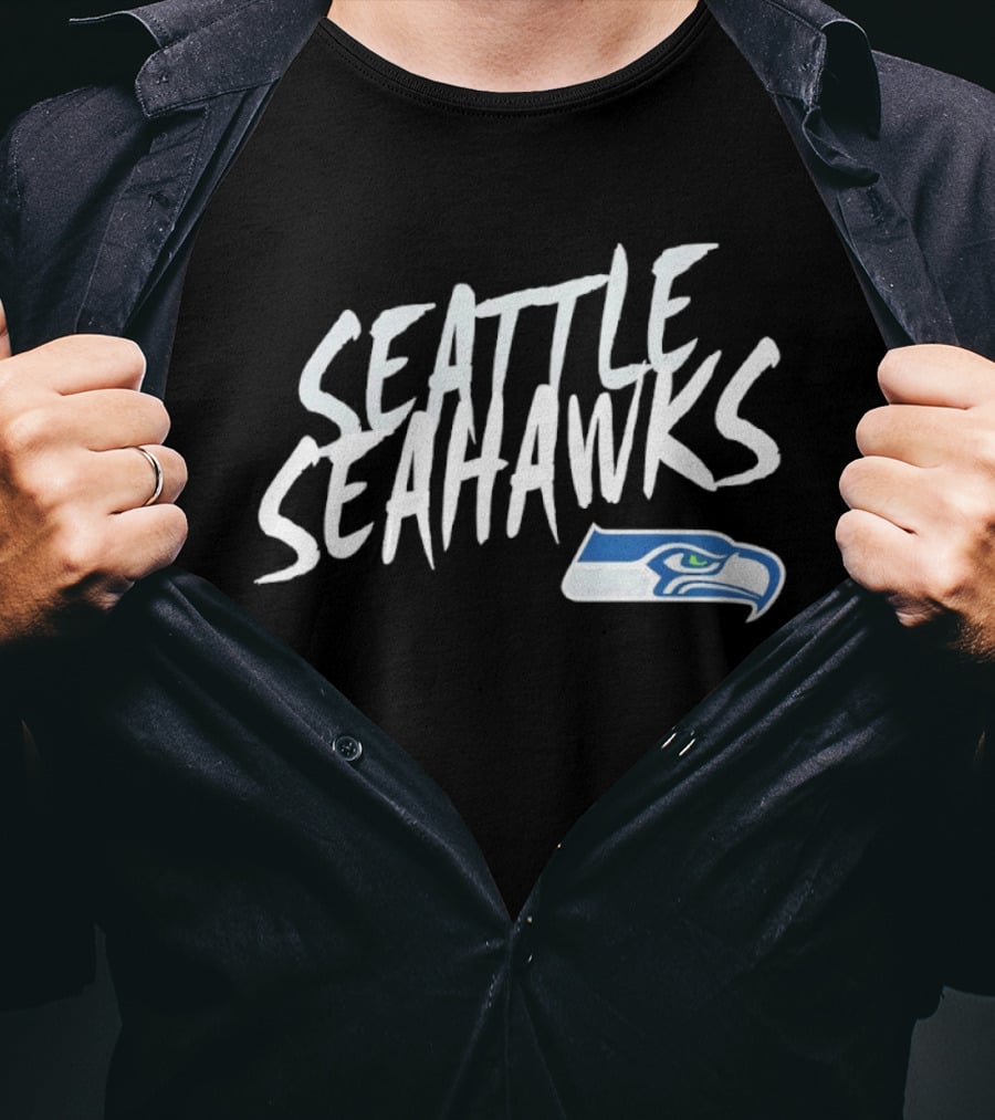 Seattle Seahawks Hustle Seahawks Logo Sporting Spirit T-Shirt