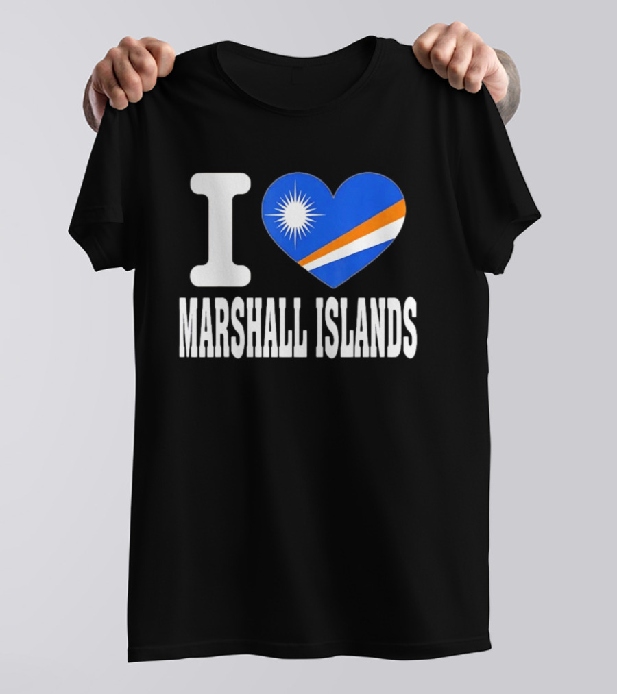 I Love Marshall Islands Heart Flag Souvenir T-Shirt