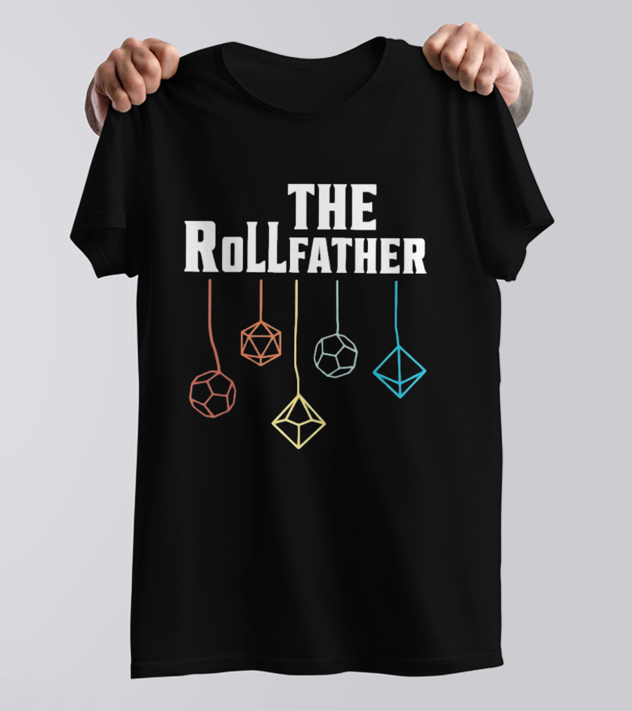 The Rollfather Geometric Dodecahedron Icosahedron T-Shirt
