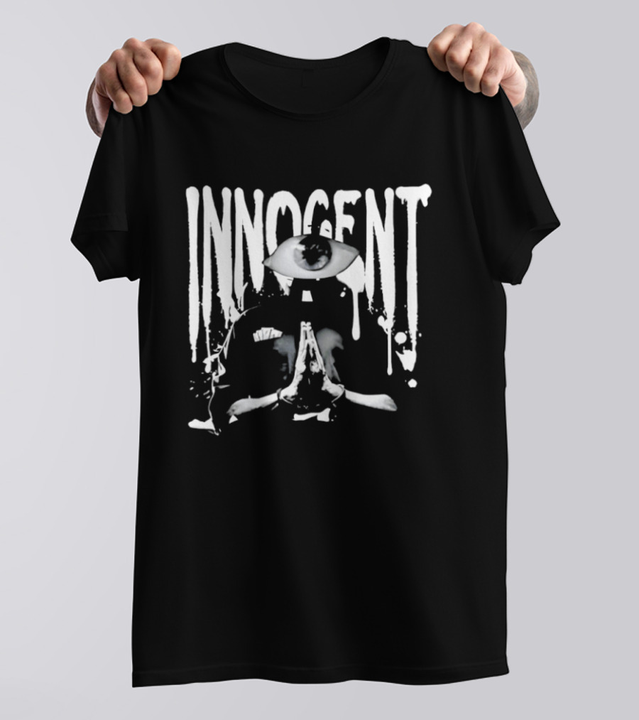 Innocent Eyes Pray White Splatter T-Shirt