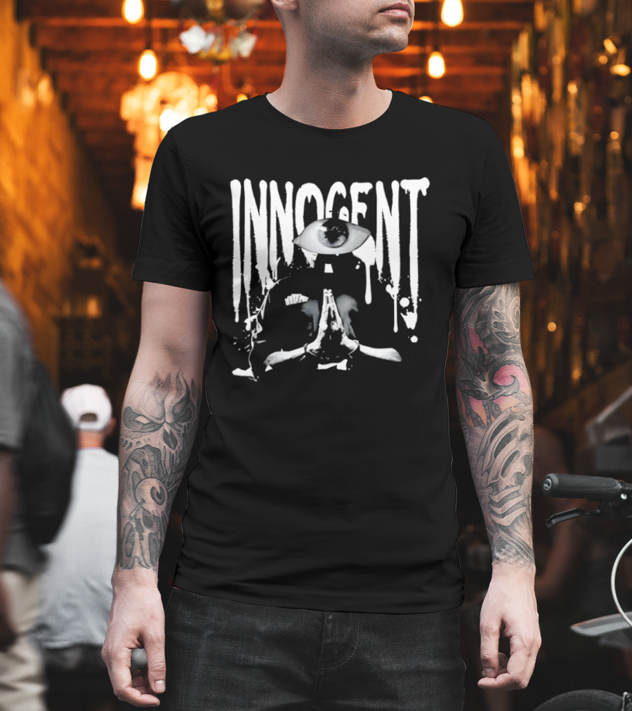 Innocent Eyes Pray White Splatter T-Shirt