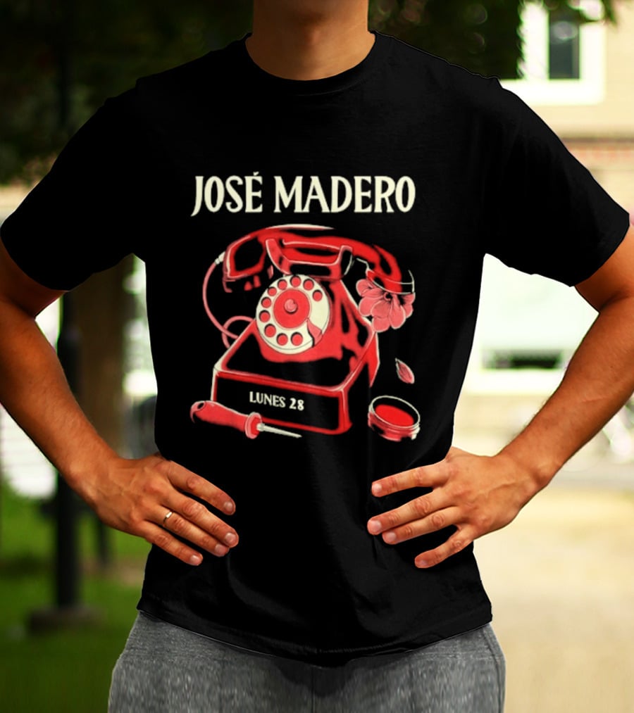 José Madero Lunes 28 Retro Red Telephone T-Shirt