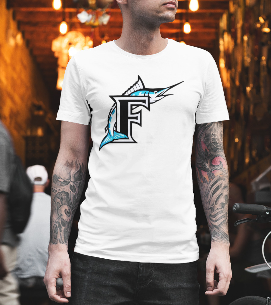 Florida Marlins Vintage F Logo Marlin T-Shirt