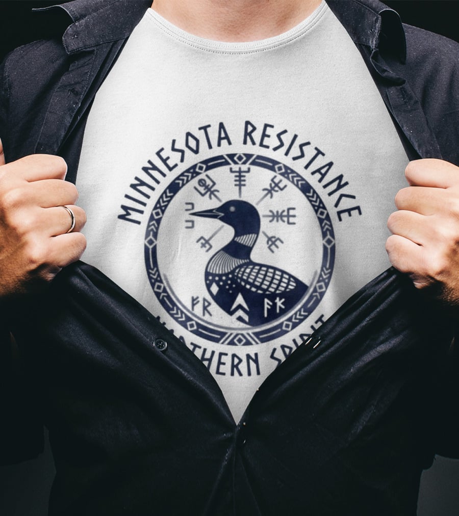Minnesota Resistance Northern Spirit Loon Arrow Circle T-Shirt