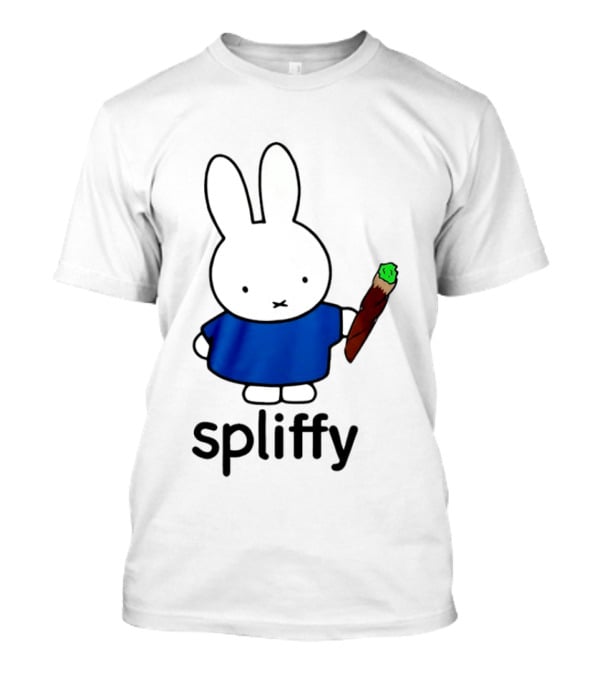 Bunny Spliffy Character Holding Joint T-Shirt