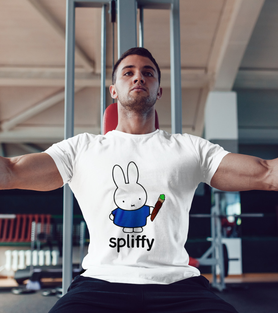 Bunny Spliffy Character Holding Joint T-Shirt