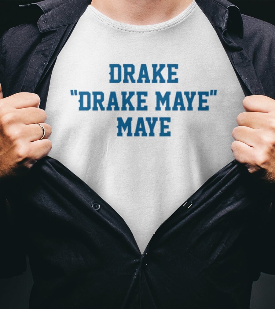 Drake Maye Football Fan Apparel Blue T-Shirt