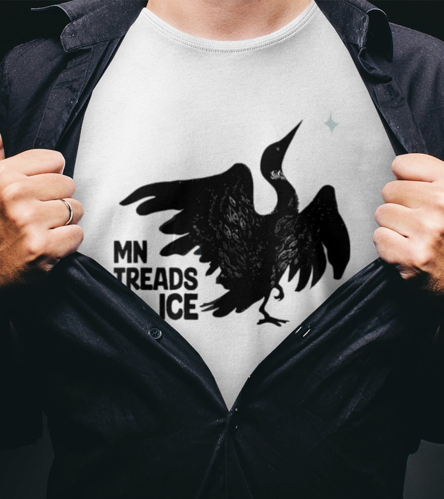 MN Treads Ice Rebel Loon Black Bird T-Shirt